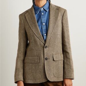 Vintage Ralph Lauren Silk Herringbone Blazer